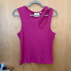 Anthropologie | Maeve Fuschia Ribbed Tank